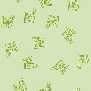 Dust control mining line seamless pattern Illustrazione stock