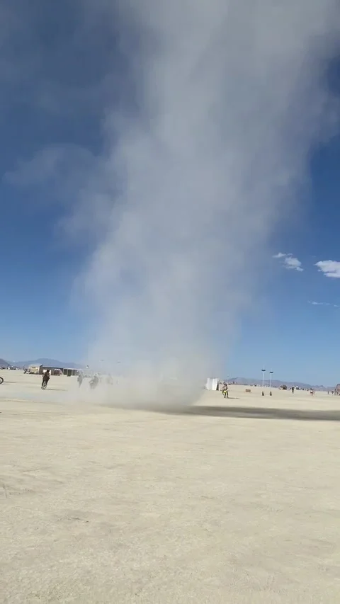 Dust Devil at Burning Man, Black Rock City, Nevada, USA - 01 Aug 2022 Vidéo 303383142