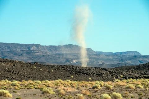 Dust Devil in the Danakil Desert Stock Photos