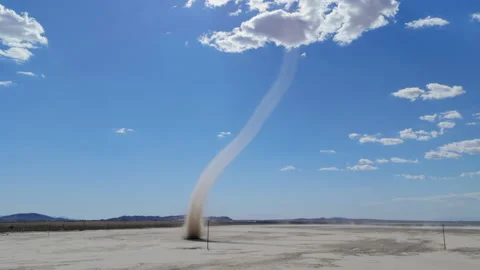 Dust Devil at El Mirage Dry Lake Bed Stock Footage 275115030
