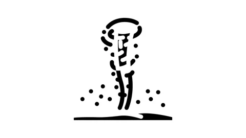 Dust devil natural phenomena glyph icon animation Stock Footage 326737775