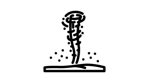 Dust devil natural phenomena line icon animation Stock Footage 326753497