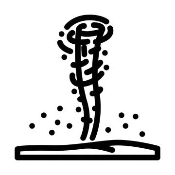 Dust devil natural phenomena line icon vector illustration Illustrazione stock