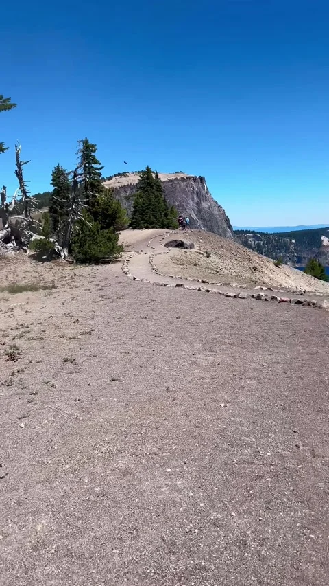 Dust Devil Swirling at Crater Lake National Park Vidéo 344819533
