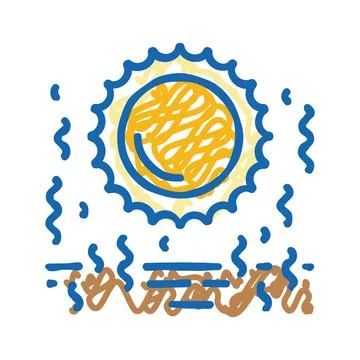 Dust devil weather natural phenomena icon doodle illustration Stock Illustration