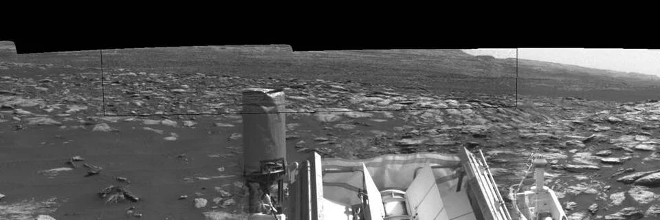 Dust devils dance in the distance in this frame from a sequence of images ... 写真素材
