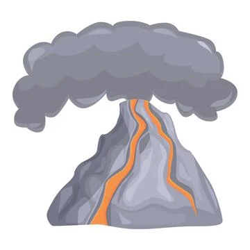 Dust disaster icon cartoon vector. Smoke ash Stock Illustration