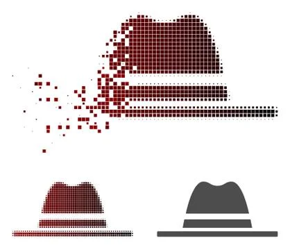 Dust Dot Halftone Hat Icon 스톡 일러스트