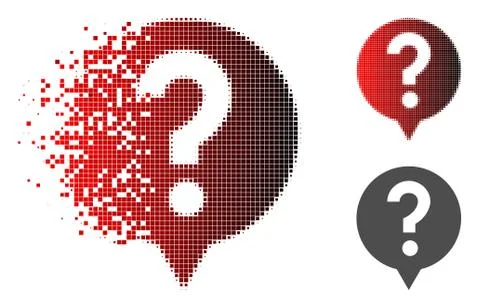 Dust Dot Halftone Help Balloon Icon Stockillustratie