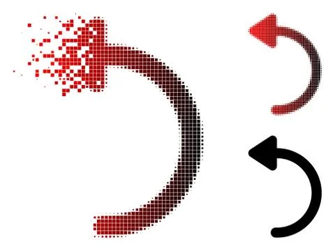 Dust Dotted Halftone Rotate CCW Icon 스톡 일러스트