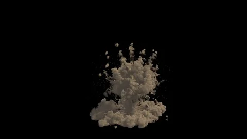 Dust Explosion with Alpha Stock Footage 77062001