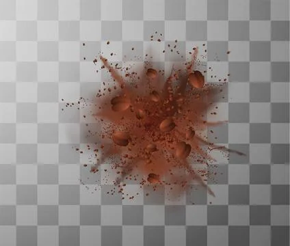 Dust explosion vector illustration on transparent background. Stock Illustration