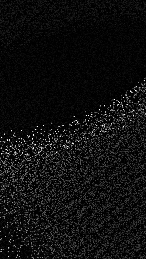 Dust Flows Endlessly, White Particles Glide Smoothly Over Vast Dark Stock Footage 324881254