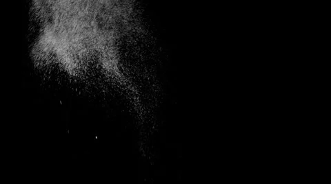 Dust fountain against black background with alpha channel integrated Stock Footage 39815822