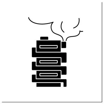 Dust glyph icon Stock Illustration