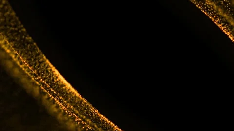 Dust Gold Particles Wave and light abstract background with shining flare Stock Footage 280897085
