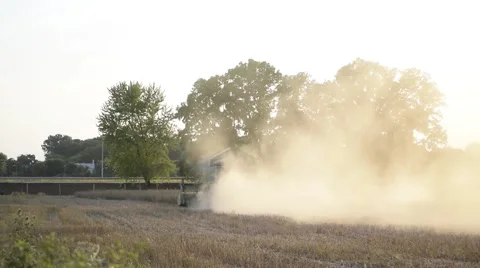 Dust of Harvesting 2 Stock Footage 51961678