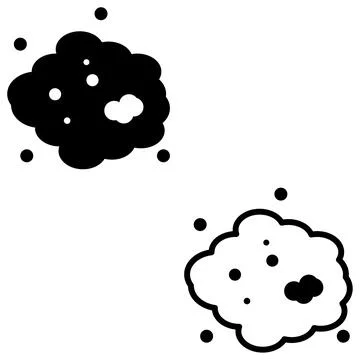 Dust icon. Cloud of dust sign. Allergen symbol. Allergy or polluted Stock Illustration