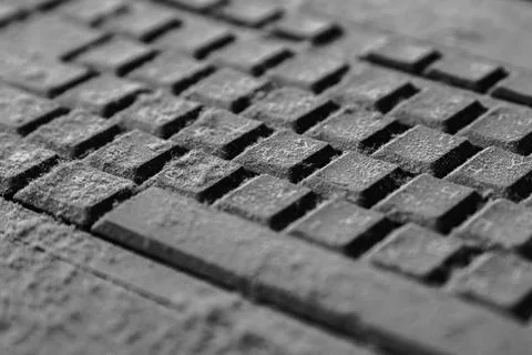 Dust layer on an old computer keyboard. Stock Photos