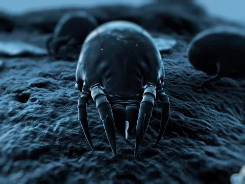 Dust mite, artwork Stock Illustration