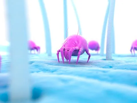 Dust mite, artwork 스톡 일러스트