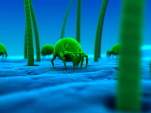 Dust mite, artwork 스톡 일러스트