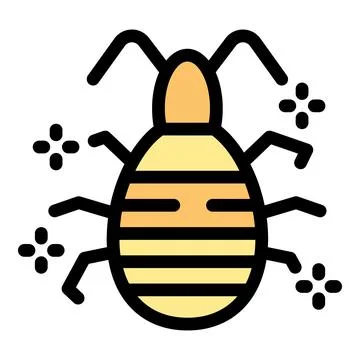 Dust mite causing allergy symptoms, simple design icon Illustrazione stock