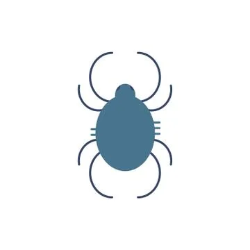 Dust mite symbol - trigger of year-round allergy and asthma in flat style. Stock-Illustration