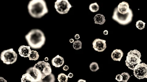 Dust or virus under microscope Stock Footage 35044038