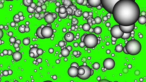 Dust overlay on a green background with many gray bubbles Video stock 309566811