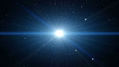 Dust particle explosion, Light ray effect. Stock Footage 79277239