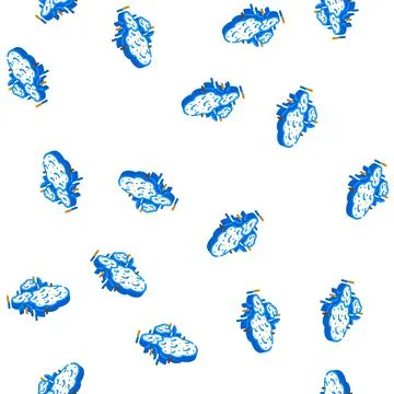 Dust particle isometric icon seamless pattern Illustrazione stock