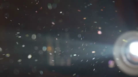 Dust particles in the air against the background of the beam Stock Footage 146012234