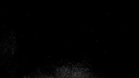 Dust particles on black background. 3D effect with snow glare and flare sparkle Stock Footage 138097983