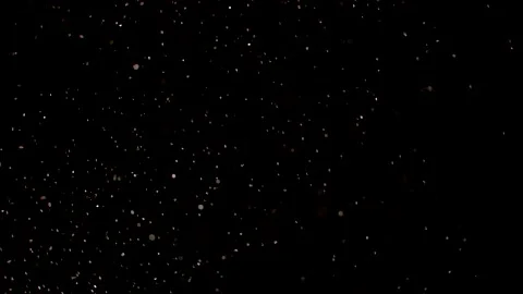 Dust particles on black background. 3D effect with snow glare and flare sparkle Stock Footage 138098085