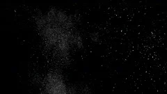 Dust particles on black background. 3D e... | Stock Video | Pond5