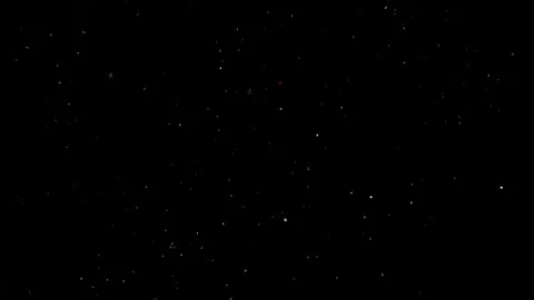 Dust particles on black background. 3D effect with snow glare and flare sparkle Stock Footage 138099222
