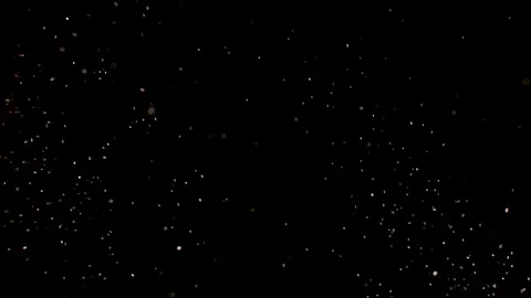 Dust particles on black background. 3D effect with snow glare and flare sparkle Stock Footage 138099336