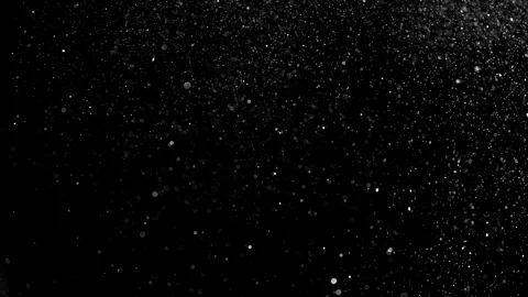 Dust particles on black background. 3D effect with snow glare and flare sparkle Stock Footage 138100271