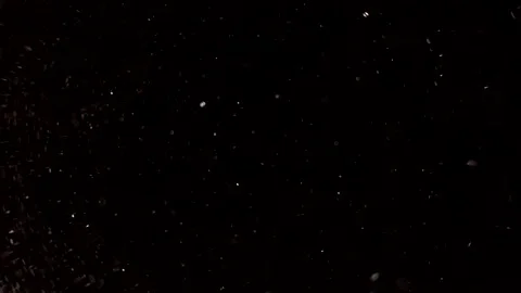 Dust particles on black background. 3D effect with snow glare and flare sparkle Stock Footage 138100390