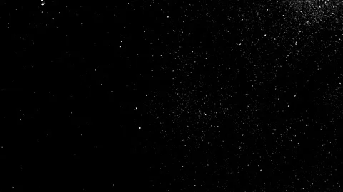 Dust particles on black background. 3D effect with snow glare and flare sparkle Stock Footage 138100633