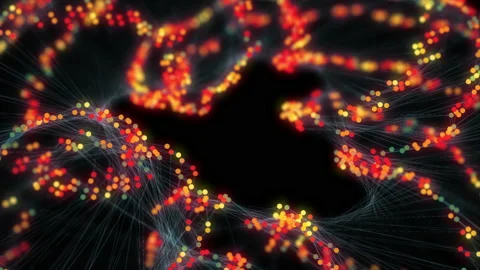 Dust Particles on Black Background.Loop Stock Footage 212669899