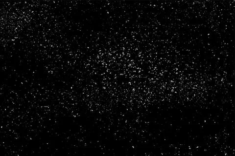 Dust particles effect vector splatter on black background texture. Dust overlay Stock Illustration