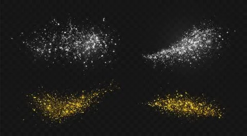 Dust particles explosion with shimmer effect Stock Illustration