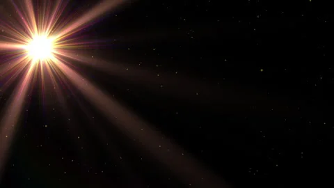 Dust Particles with Flare on Black Background Stock Footage 267072656