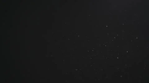 Dust particles float in neutral light on black background Stock Photos