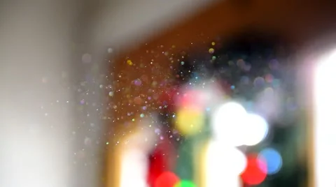 Dust particles floating in the sunlight Stock Footage 44826623