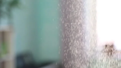 Dust Particles Flow in air room Stock Footage 166643197