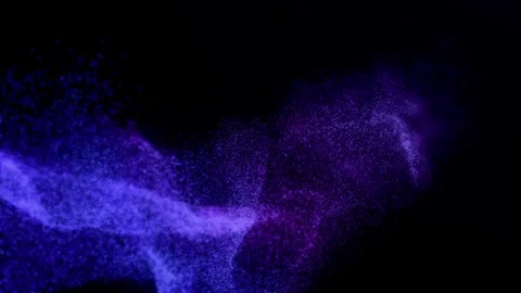 Dust Particles Glowing in Dark Loop Animated Stock Footage 313997808
