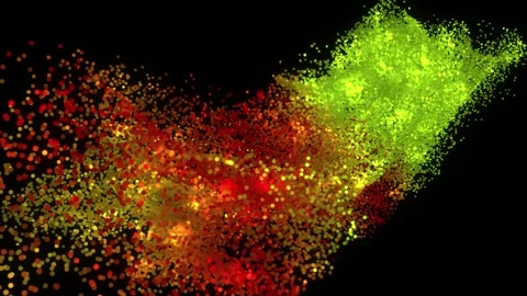 Dust Particles Glowing in Dark Loop Animated Stock Footage 313997820